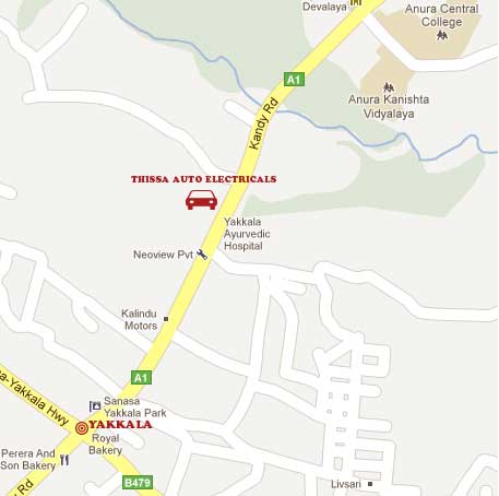 map thissa auto electricals yakkala